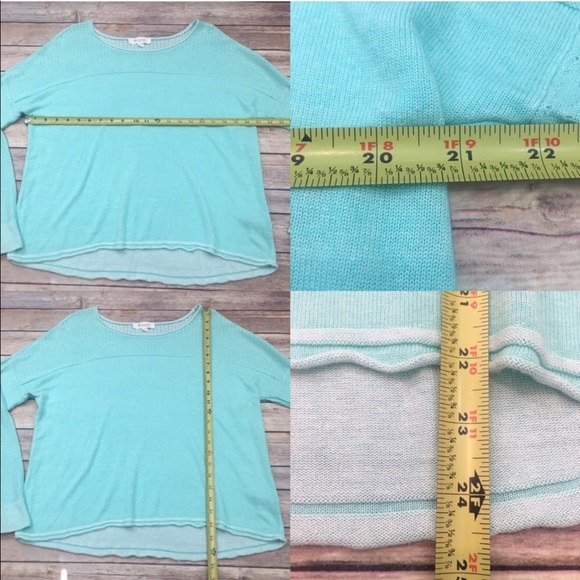 Size Large Two By Vince Teal Wide Neck Sweater - Picture 2 of 7